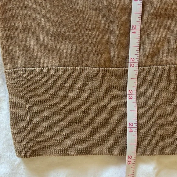 COS Camel Fine Knit Wool Crewneck Sweater, Size Large - Picture 7 of 10